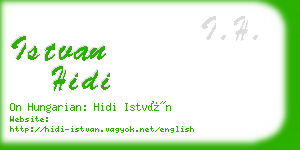 istvan hidi business card